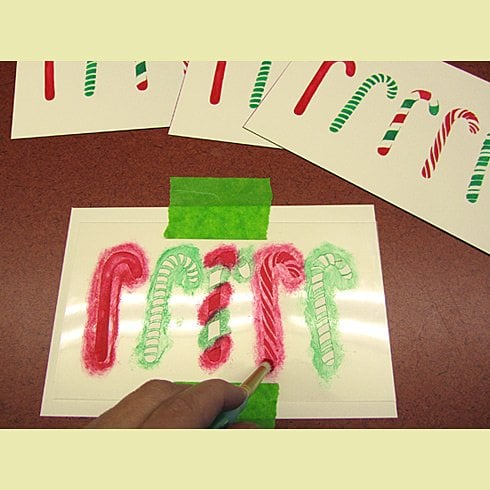 candy cane stencil