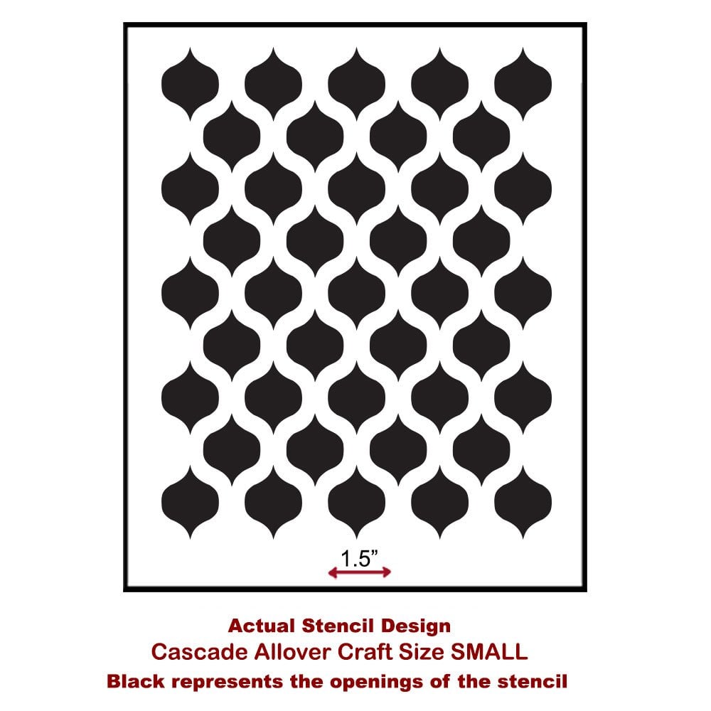 Cascade-allover-small-craft-furniture-stencil