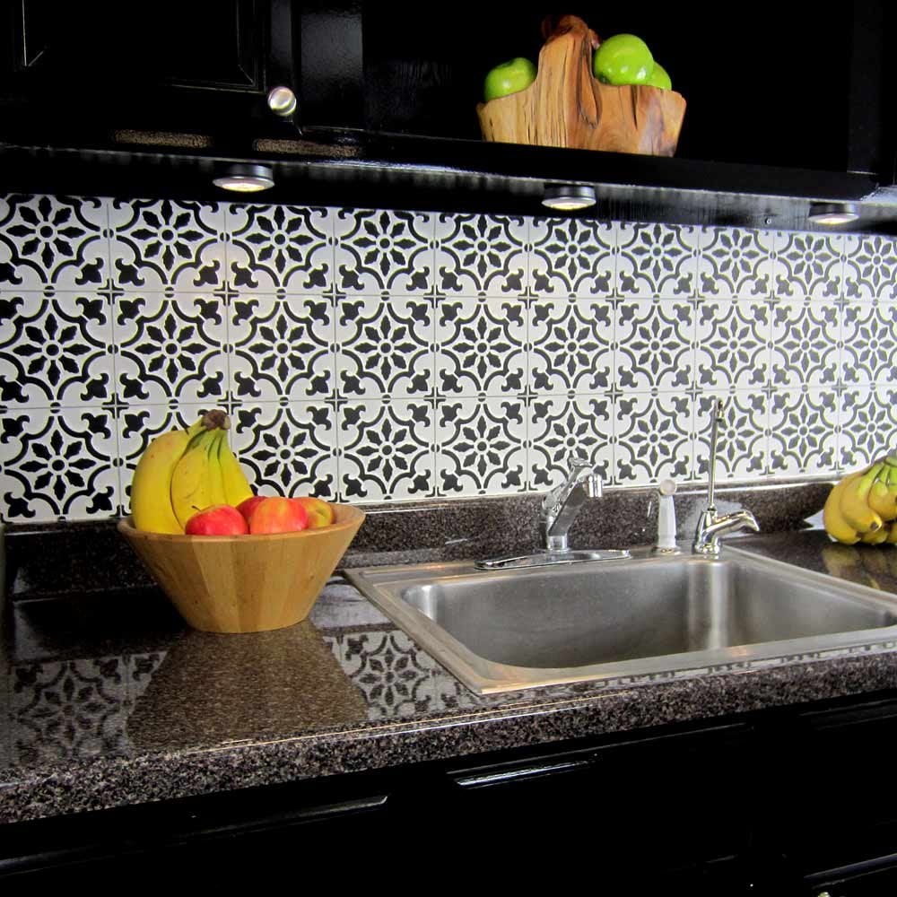 Cement tile stencil kitchen backsplash faux tiles stencils