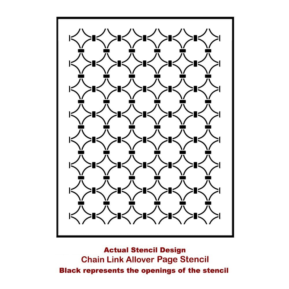 Chain-link-allover-medium-card-template-stencil