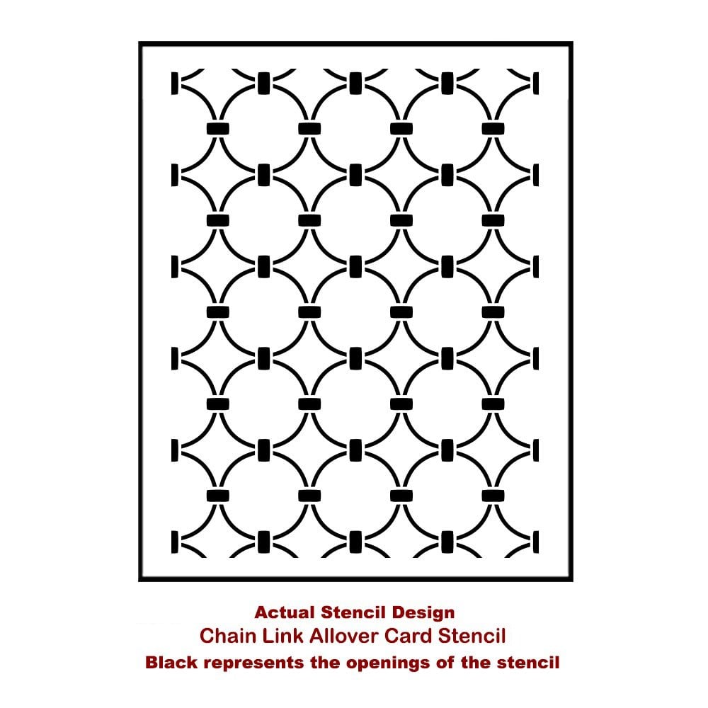 Chain-link-allover-small-card-template-stencil