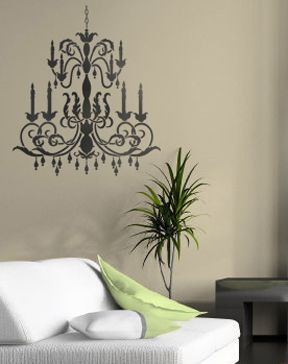 Modern chandelier stencil