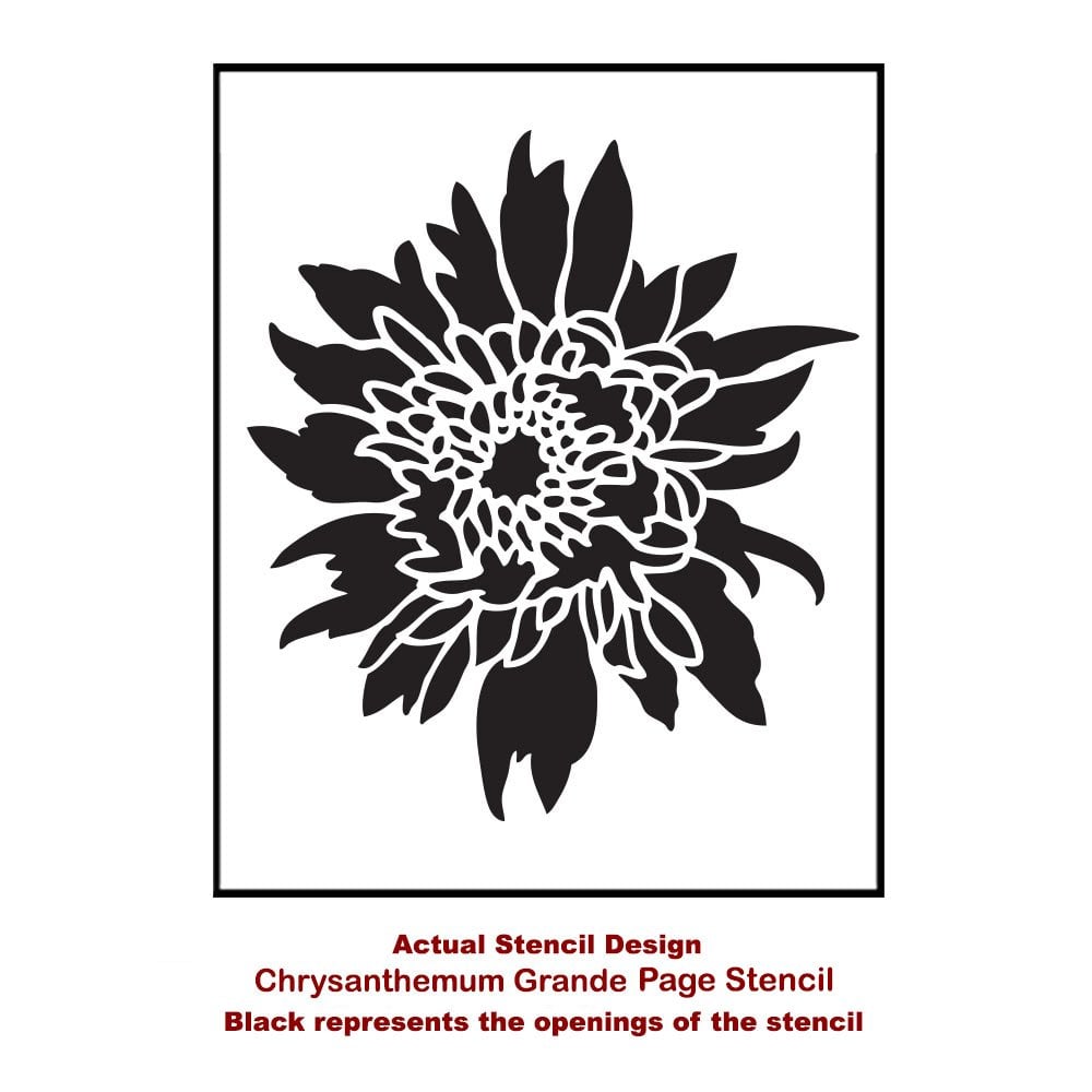 Chrysanthemum-grande-medium-card-template-stencil