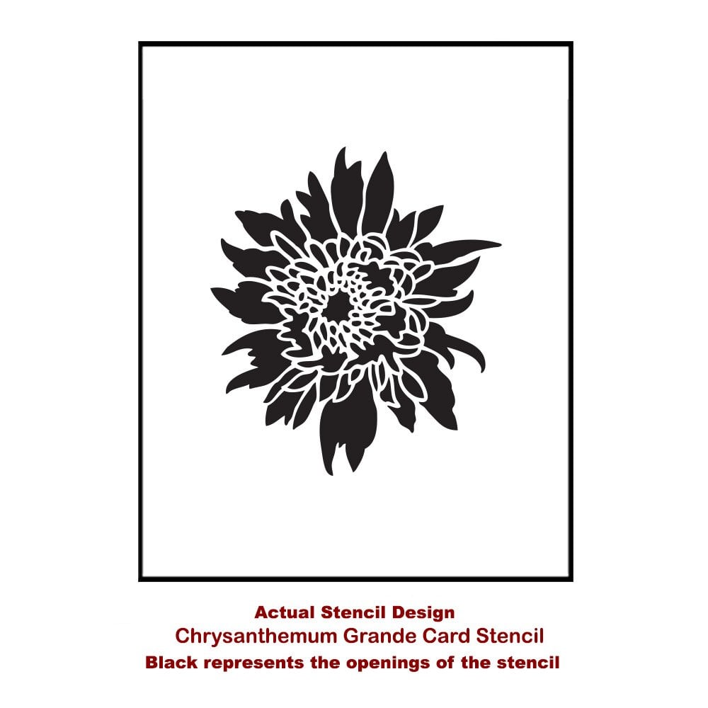 Chrysanthemum-grande-small-card-template-stencil