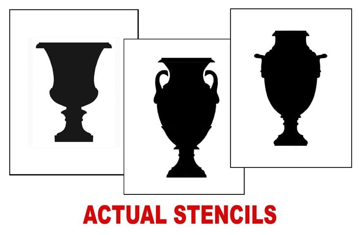 classic vase stencil