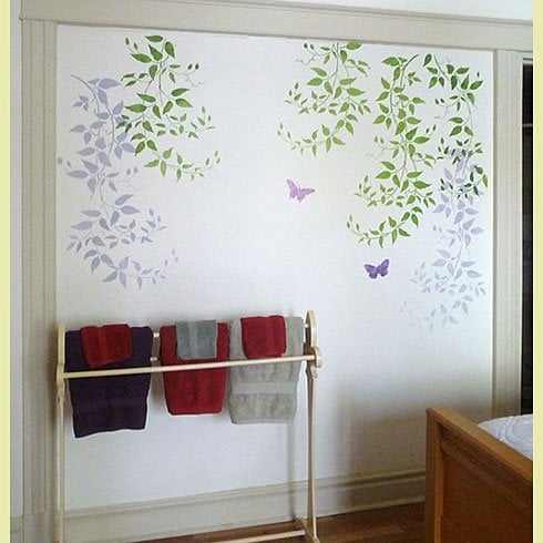 Clematis-stencils-walls