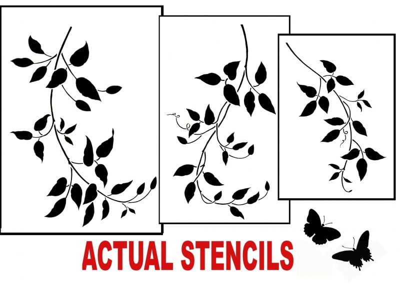 clematis vine stencil