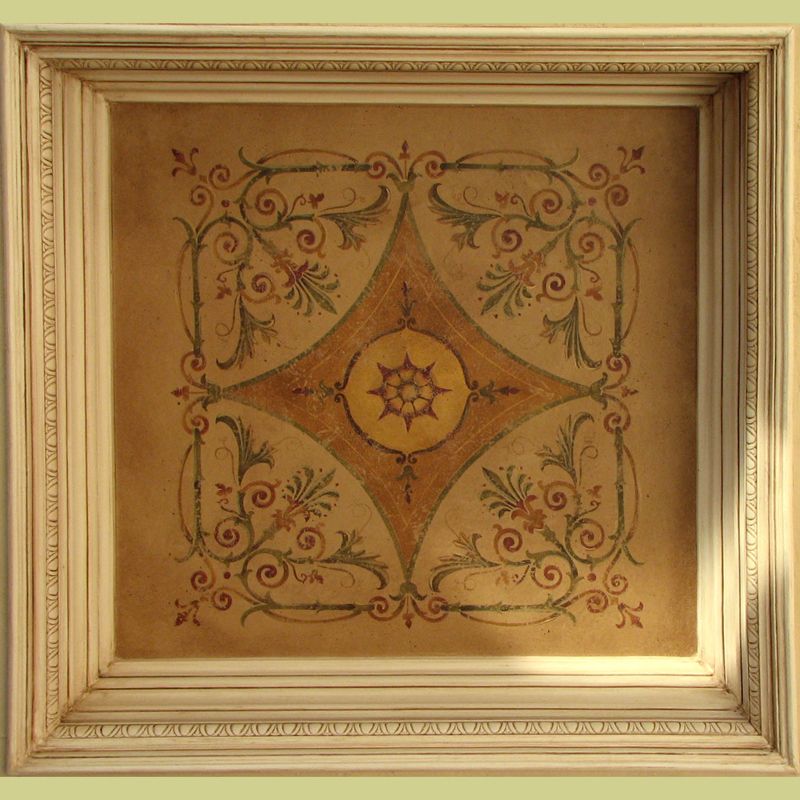 coffer ceiling stencil