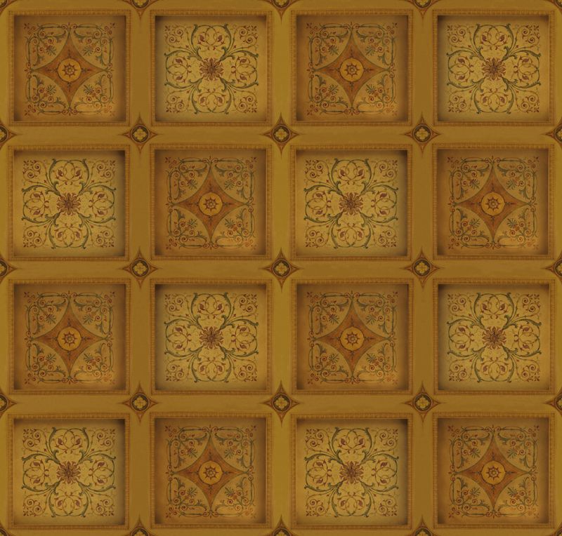 classical ceiling stencil