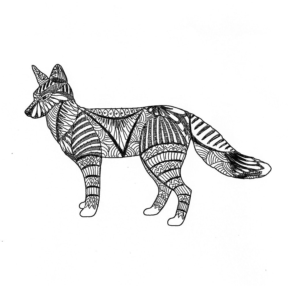 Coloring-pages-designs-stencils-stencil-fox