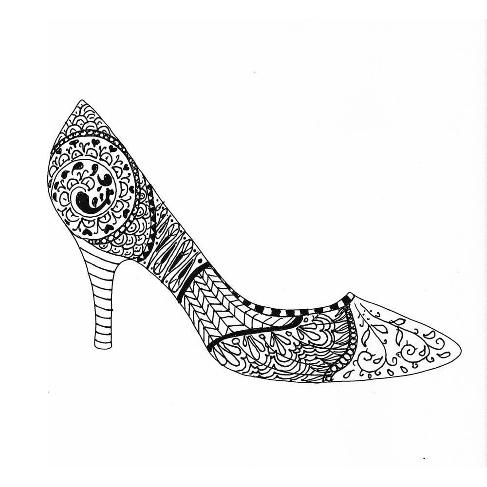 Coloring-pages-designs-stencils-stencil-lady-shoe