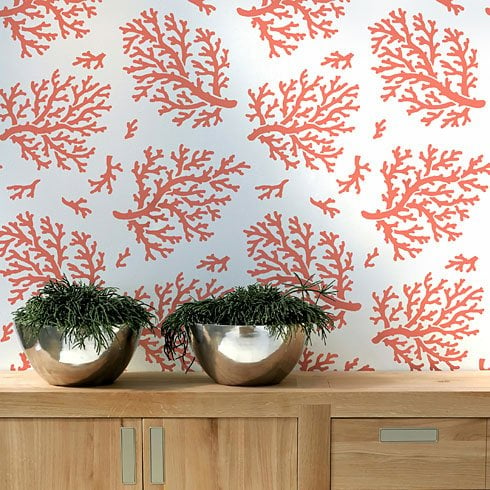 Coral-beach-decor-wall-pattern