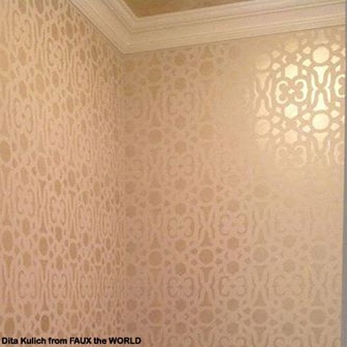 Covington stencil pattern-DIY-wall-decor