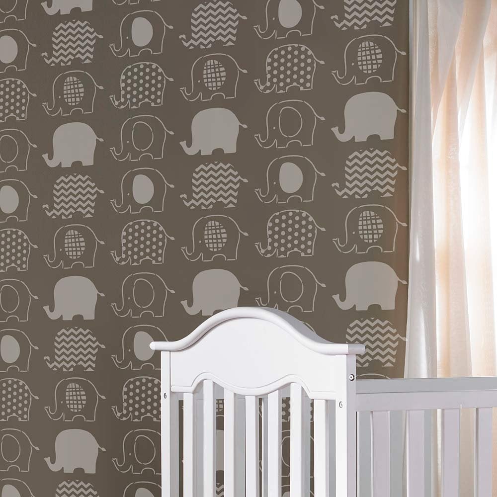 Cute-Elephants-wall-stencil-nursery