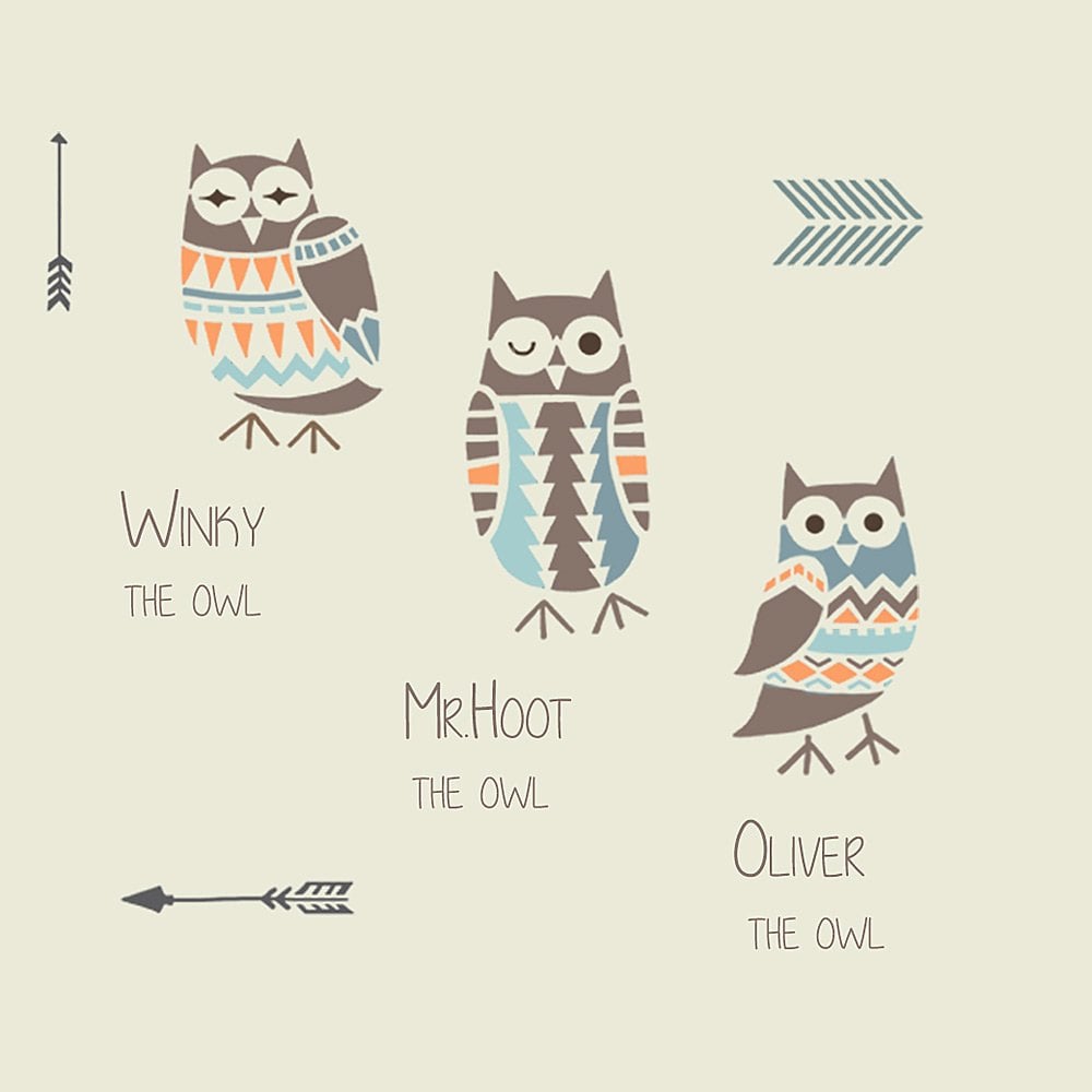 Owl-stencils-for-nursery-tribal-owls