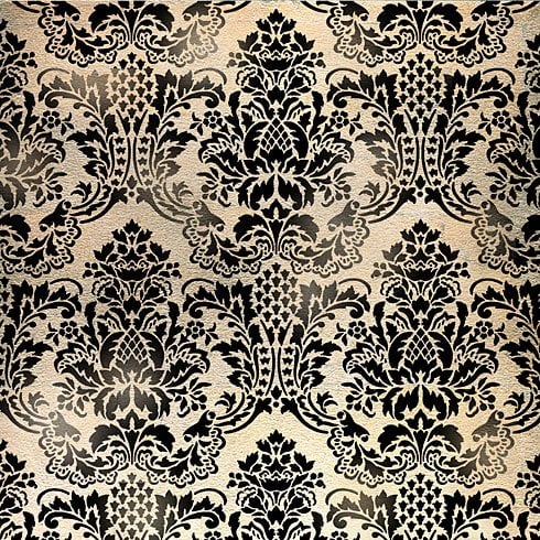 damask- stencil pattern