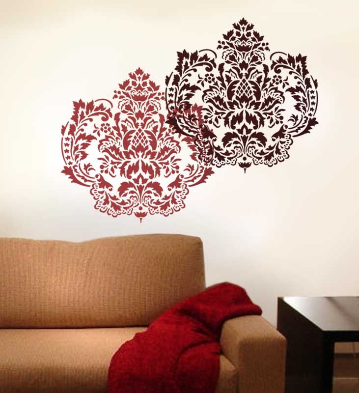 Damask stencil  for walls. Wall stencils by Cutting Edge Stencils