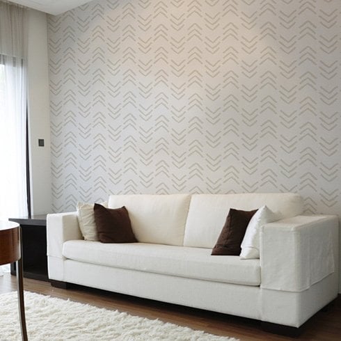 wall stencils kuba wall pattern