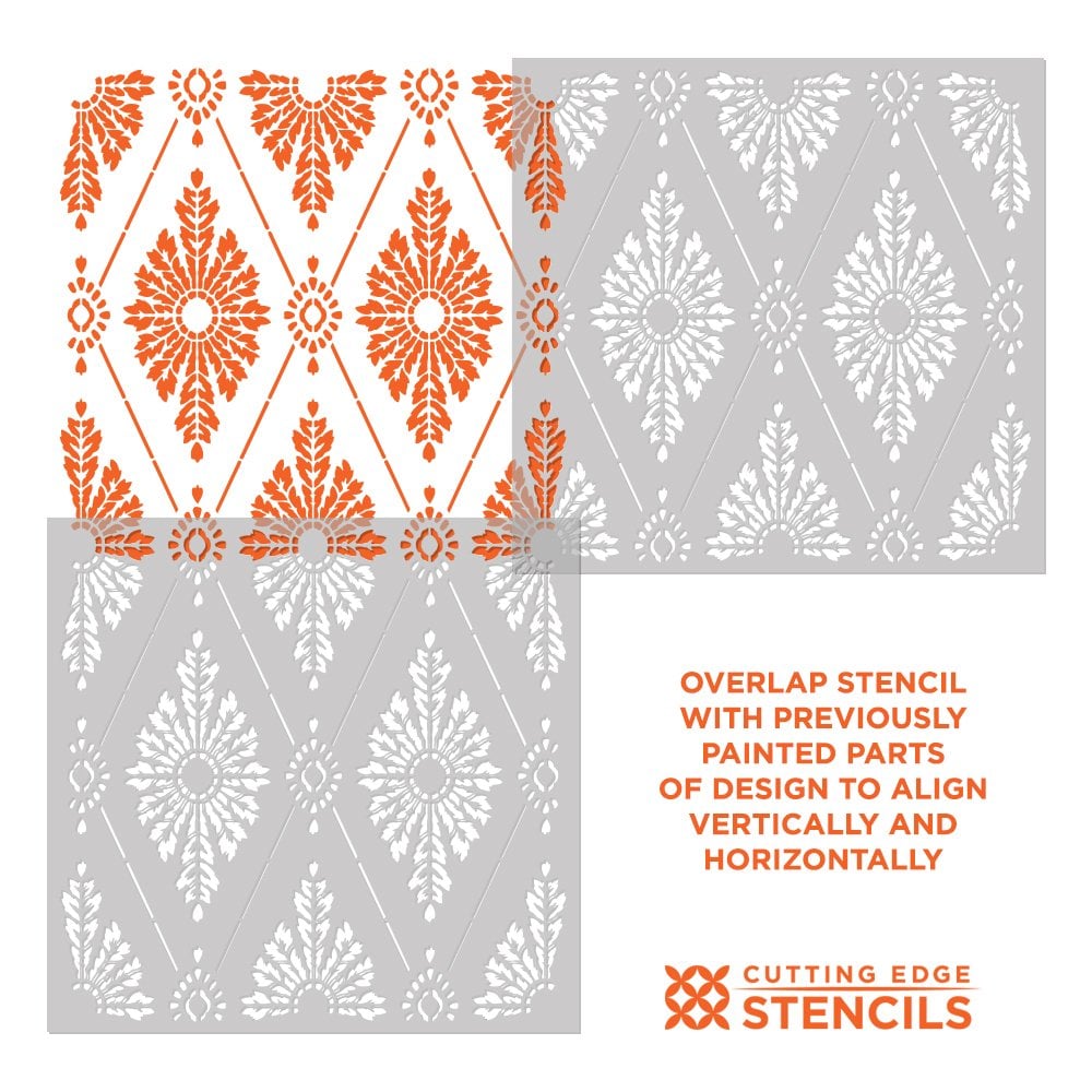 Diamonds-Damask-stenciling-instructions