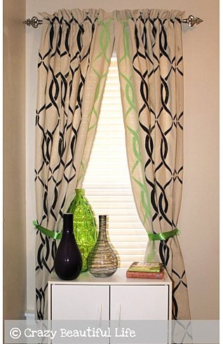 stenciled curtains