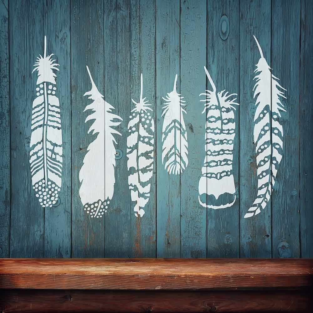 Feather decal for homel decoration