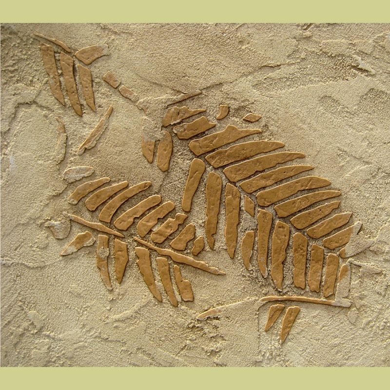 fossil fern stencil