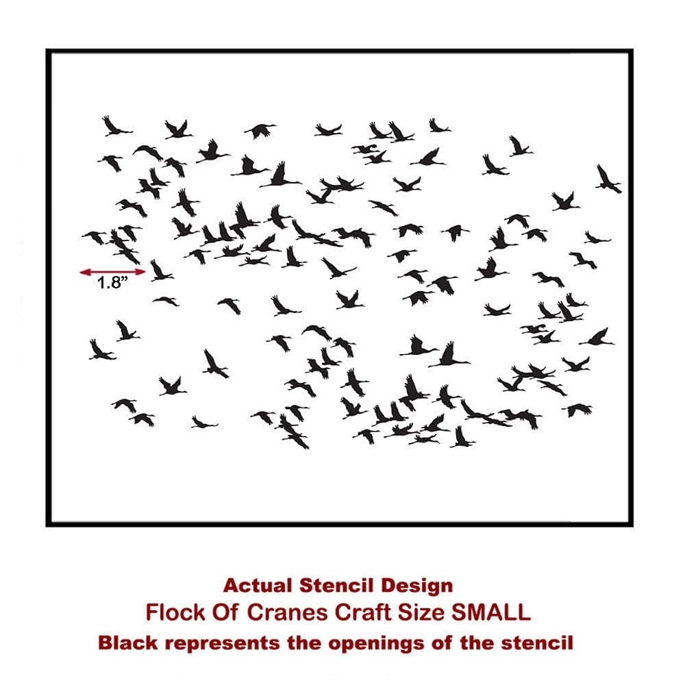 Flock-Of-Cranes-Small-craft-furniture-stencil