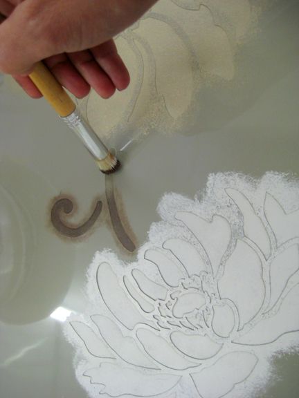 stenciling flower