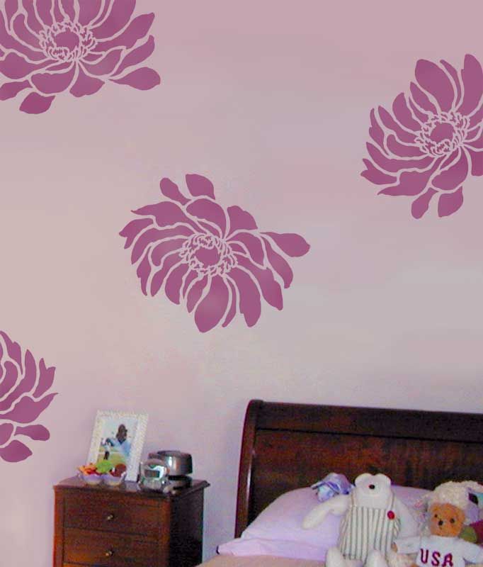 Flower Stencil. Large stencils for walls