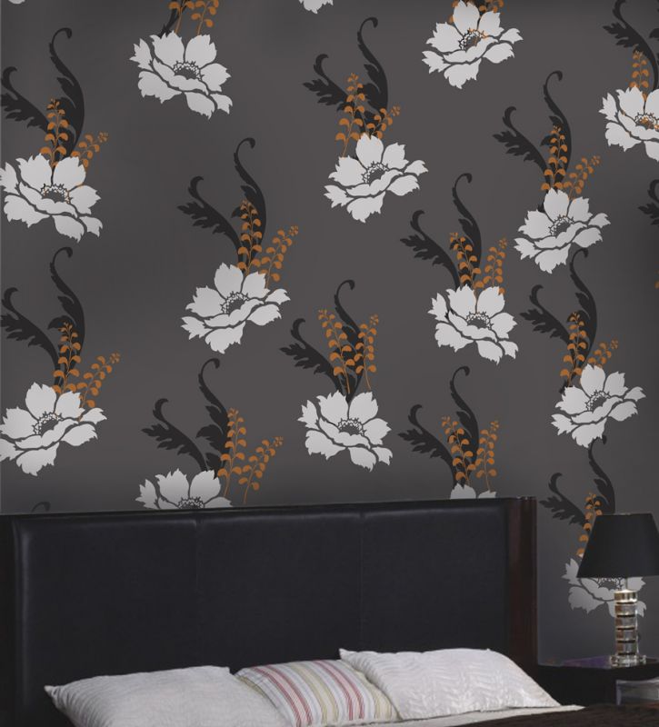 dark floral wall