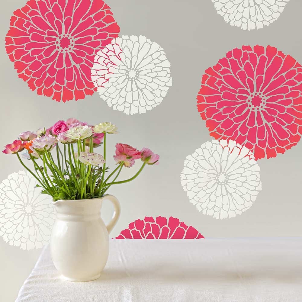 flower stencils floral designs