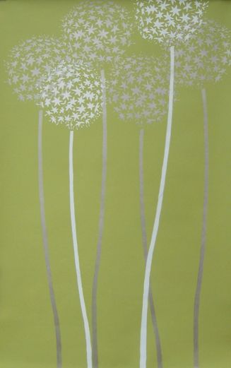 Flower stencil for walls. Modern floral stencils