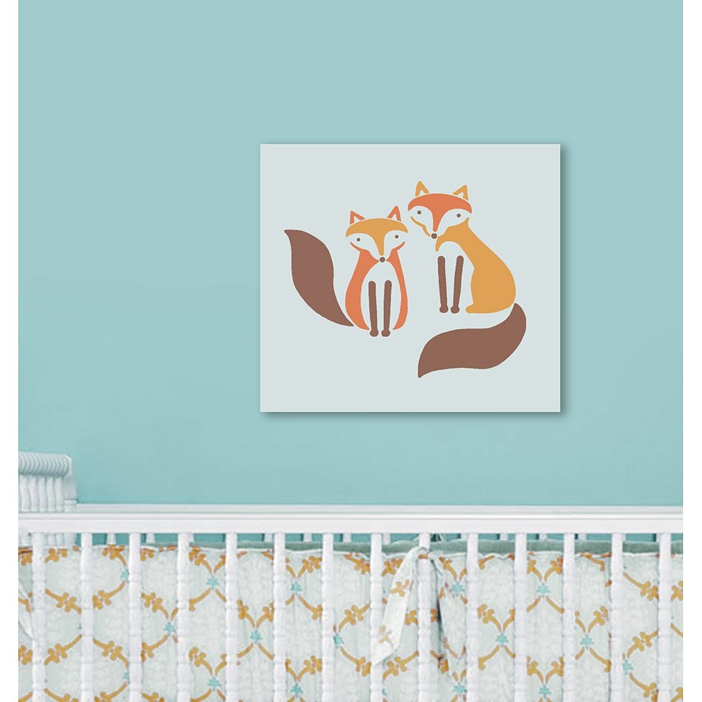 Fox-nursery-wall-art-stencil-DIY