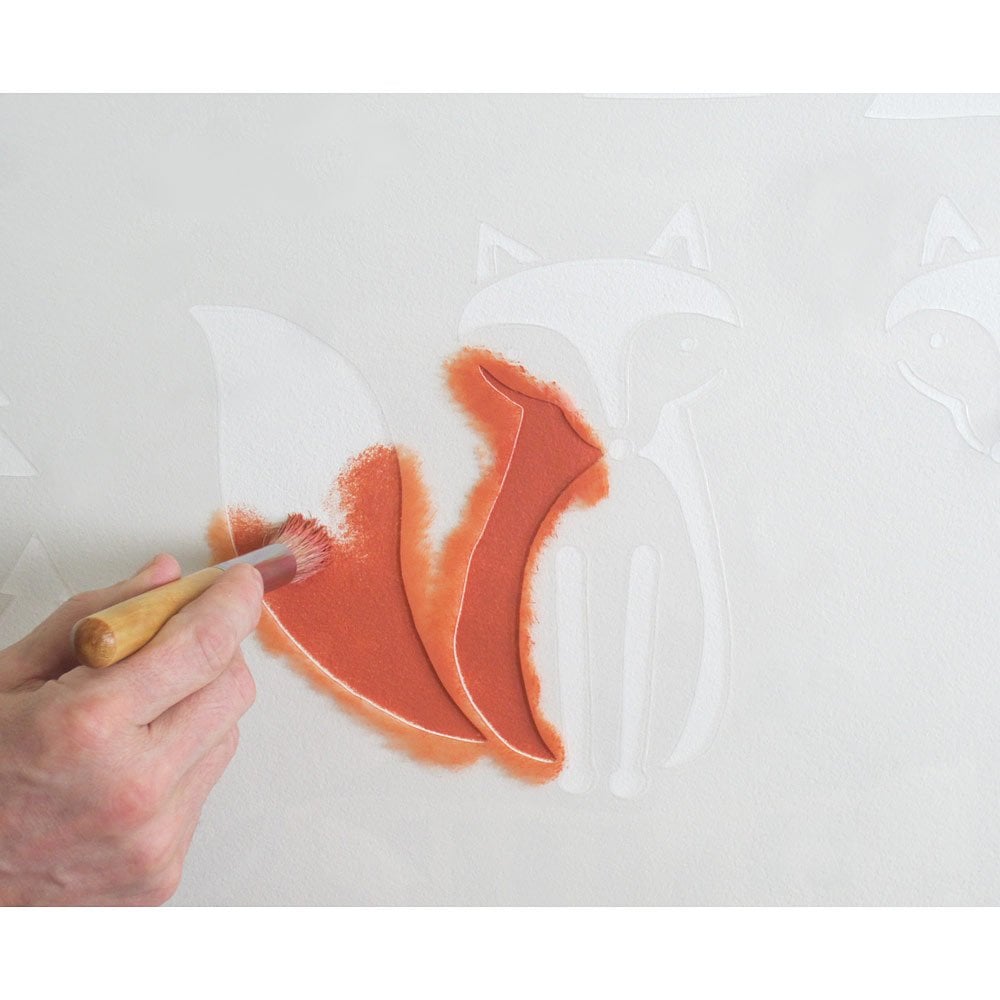 Fox-stencil-how-to-stenciling