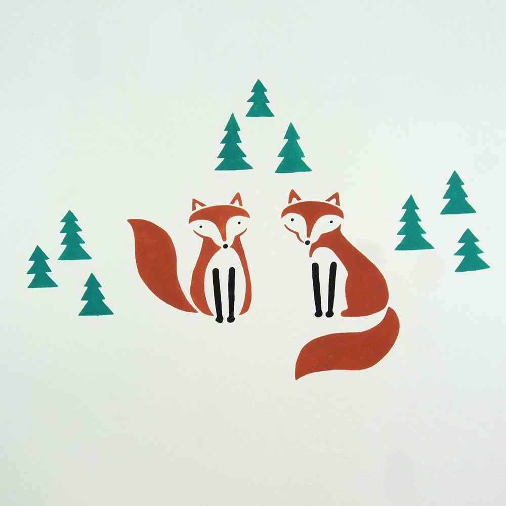 Fox-stencil-nursery-DIY-decor