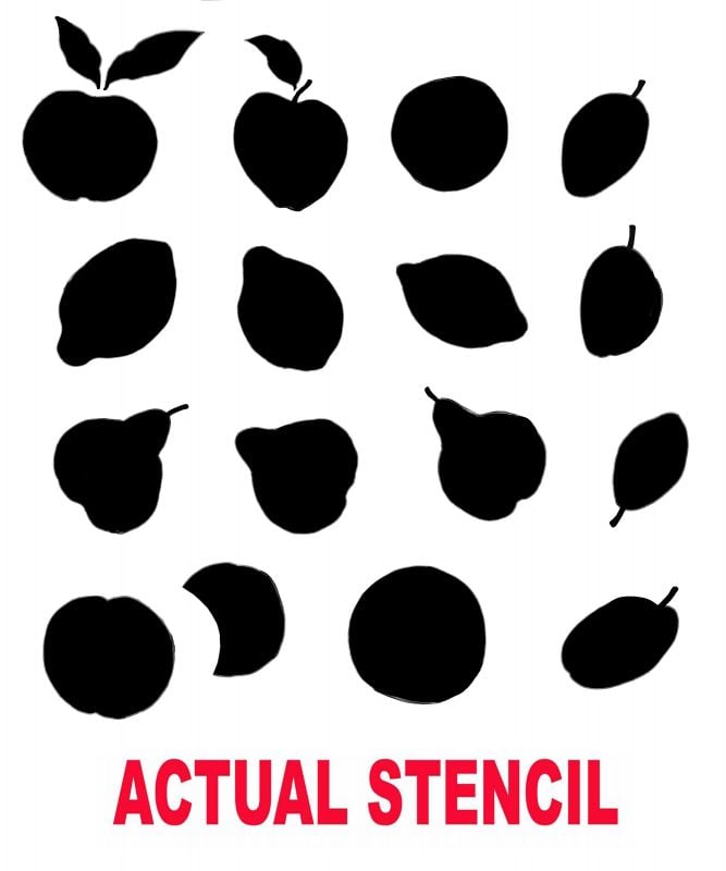 fruit stencils