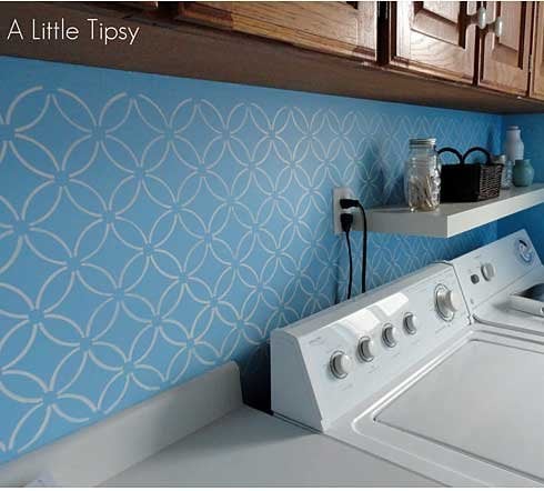 Fuji Stencil Laundry Room-decor