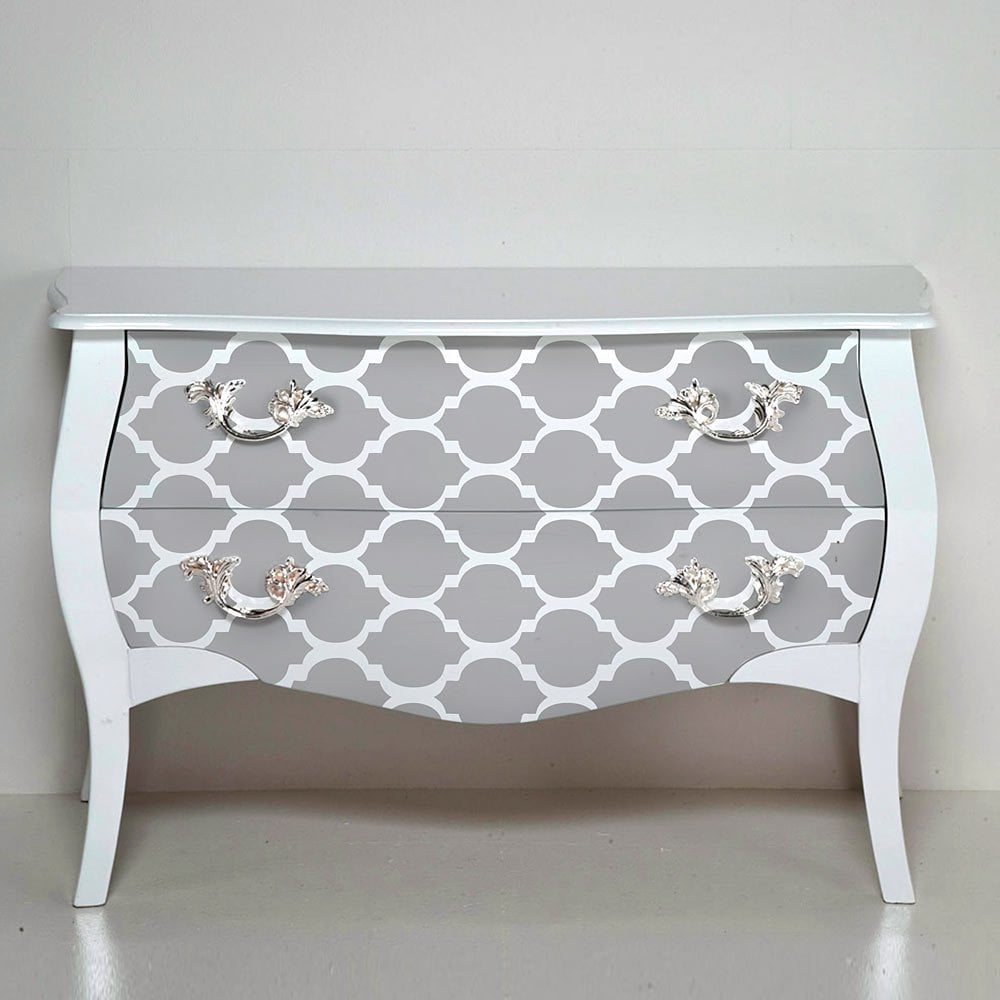 stenciled furniture moroccan stencil