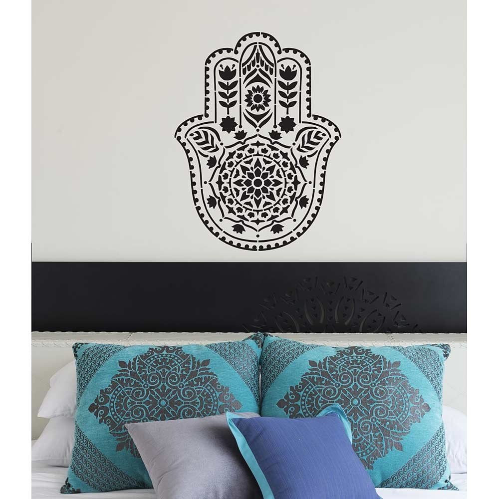 Hamsa Hand stencil for walls decal