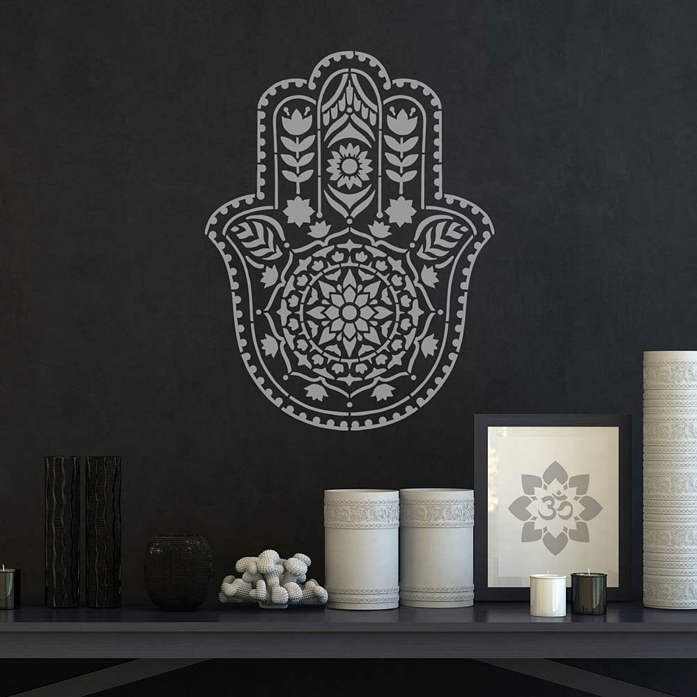 Hamsa Hand stencil mandala stencils