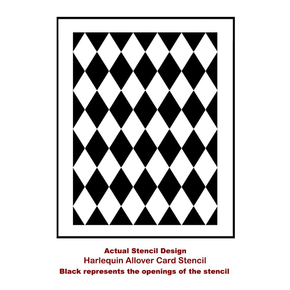 Harlequin-allover-small-card-template-stencil