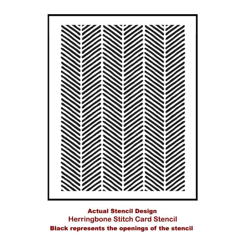 Herringbone-stitch-small-card-template-stencil