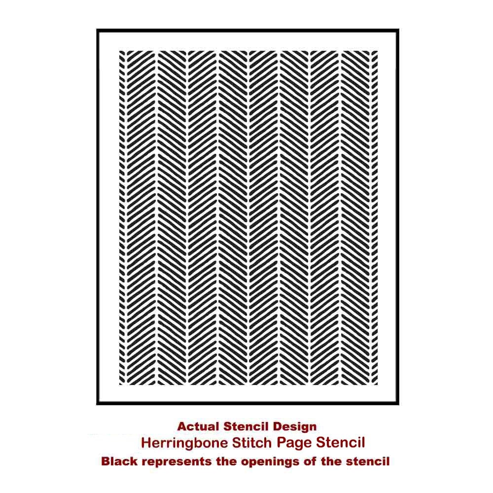 Herringbone-stitich-medium-card-template-stencil