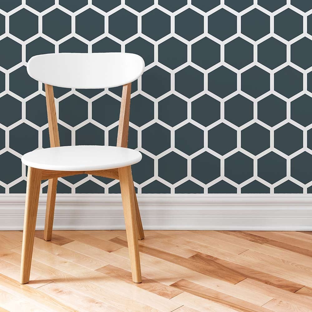 Honeycomb stencil wallpaper stencils modern geometric pattern