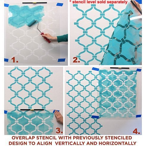 How-to-stencil-moroccan-wall-pattern