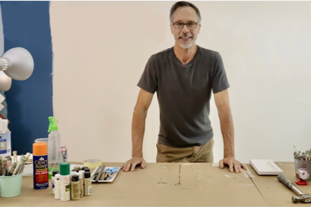 Greg Swisher teaches stenciling techniques