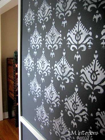 Ikat-Stencil-Accent-wall