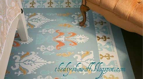 Ikat-Stencil-Samarkand-stenciled-floor