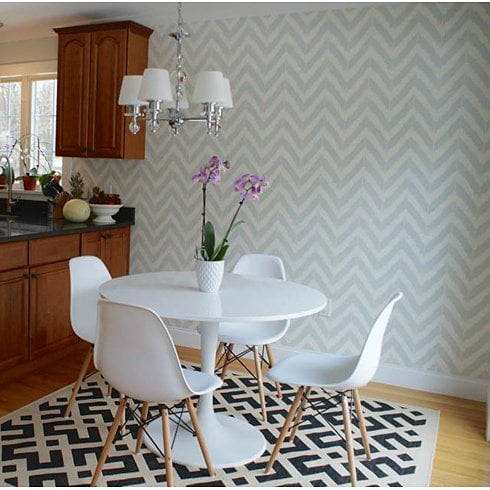 Ikat-Zig-Zag-Stencil-Dining_room