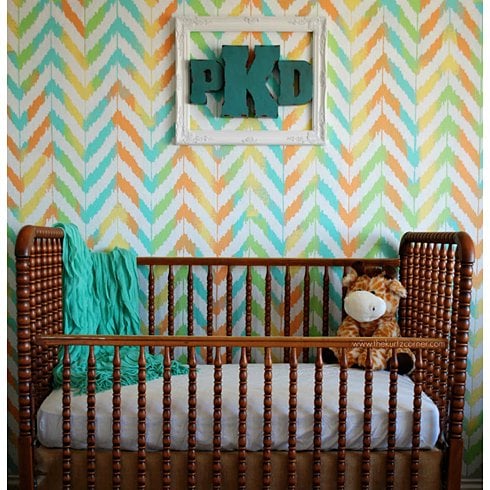 Ikat-Zig-Zag-Stencil-Nursery-Room-Idea